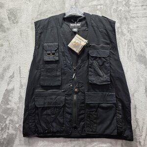 Humvee Safari Photo Vest Mens XL Black Adventure Gear 21 Pocket Utility Outdoor